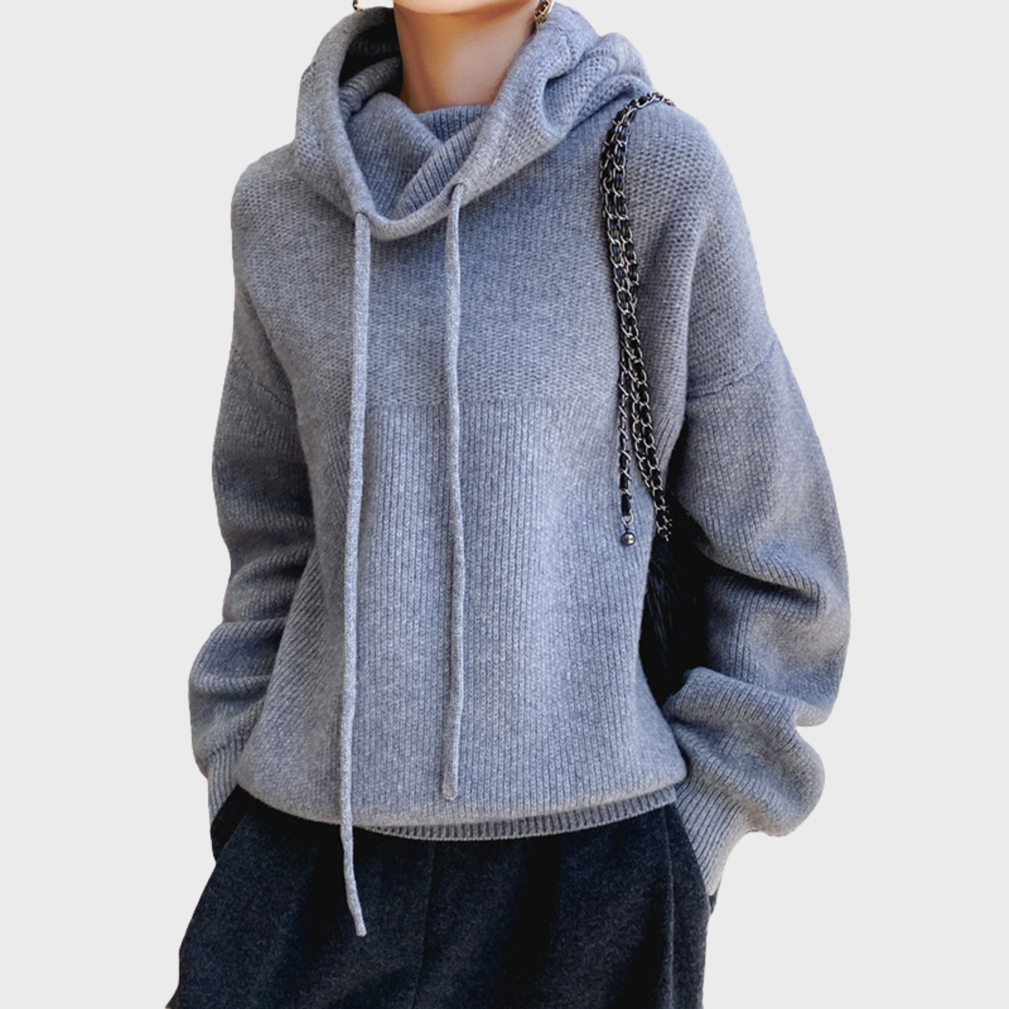 Adéla | Bequemer Strick-Hoodie für lässige Eleganz