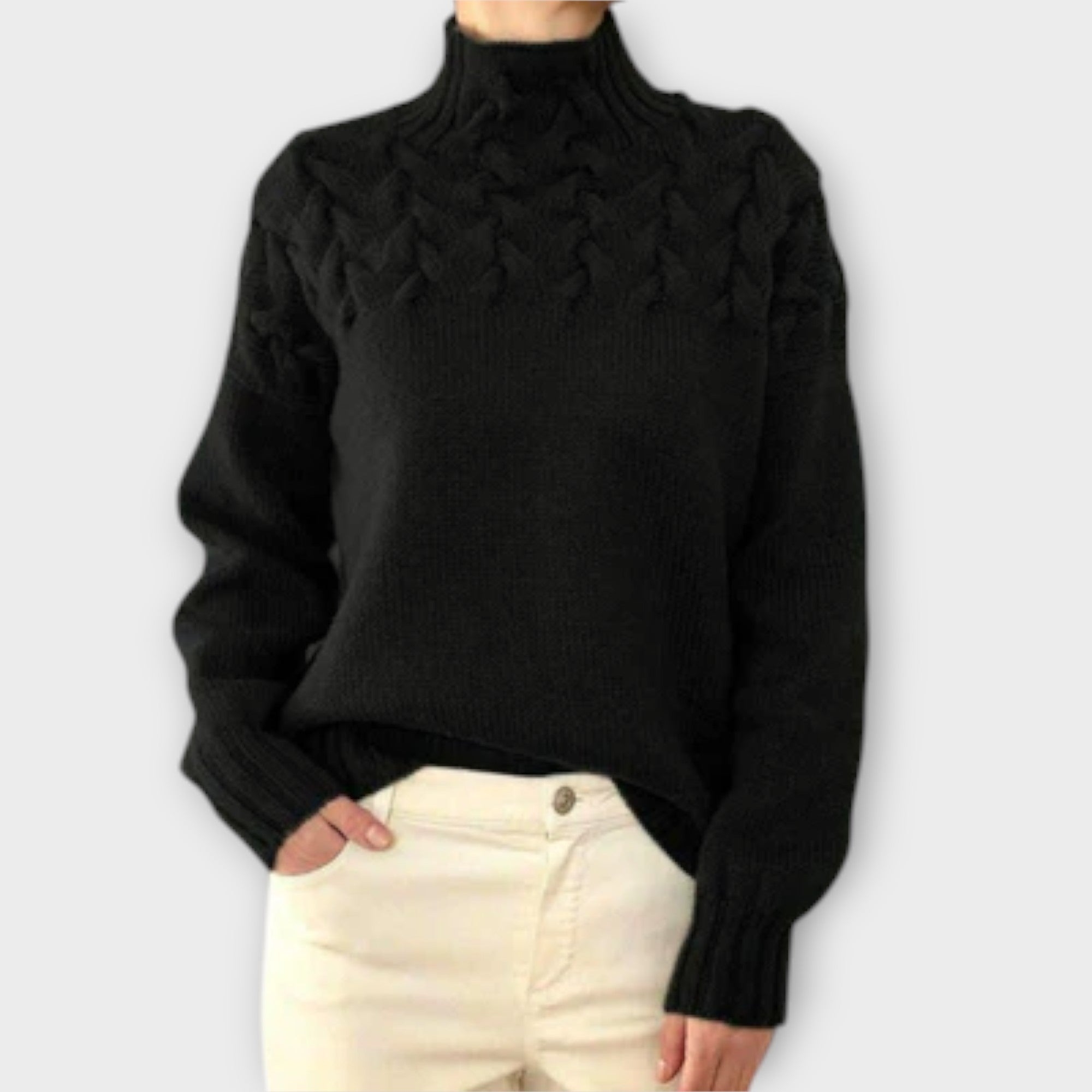 Ivana | Eleganter Strickpullover mit Rollkragen