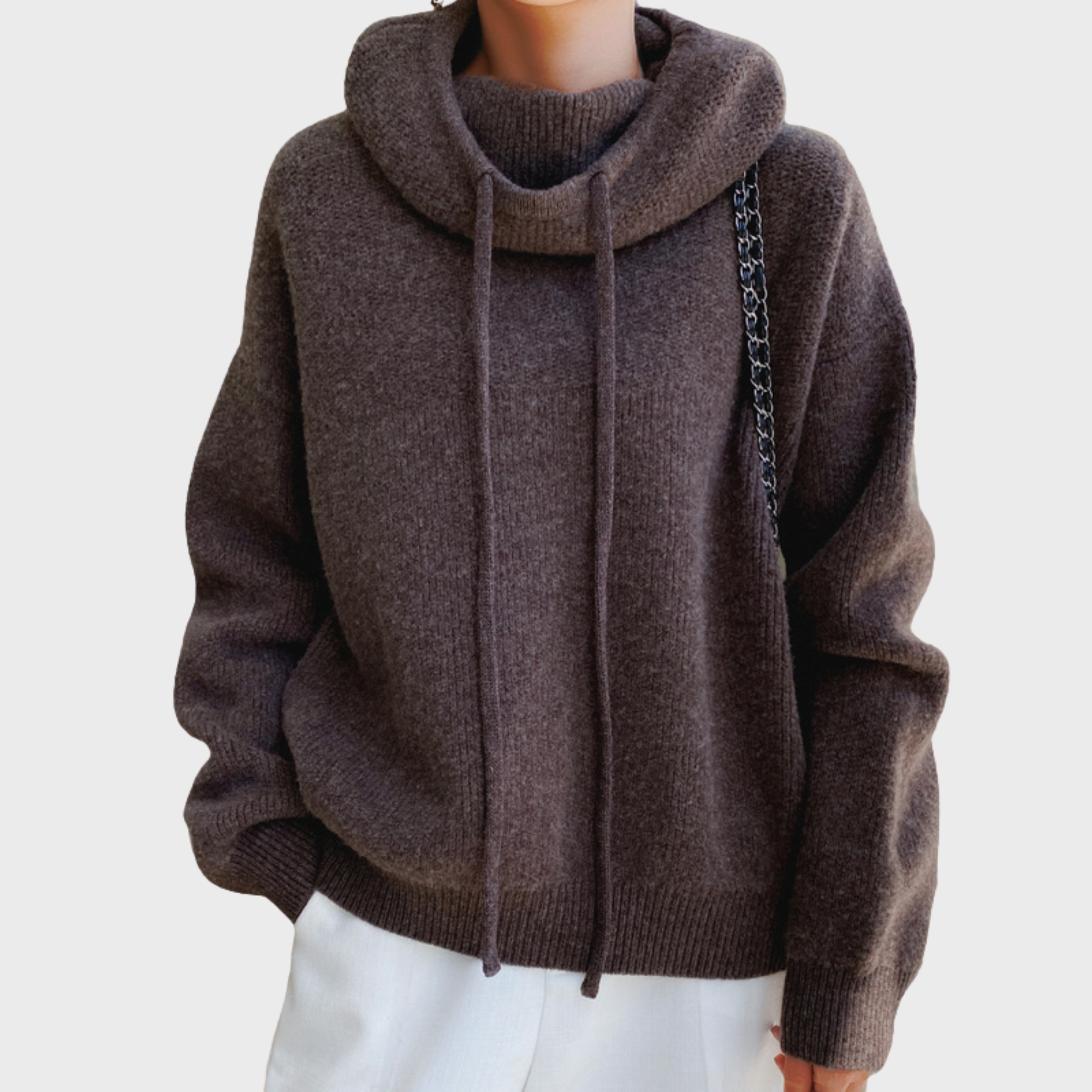 Adéla | Bequemer Strick-Hoodie für lässige Eleganz