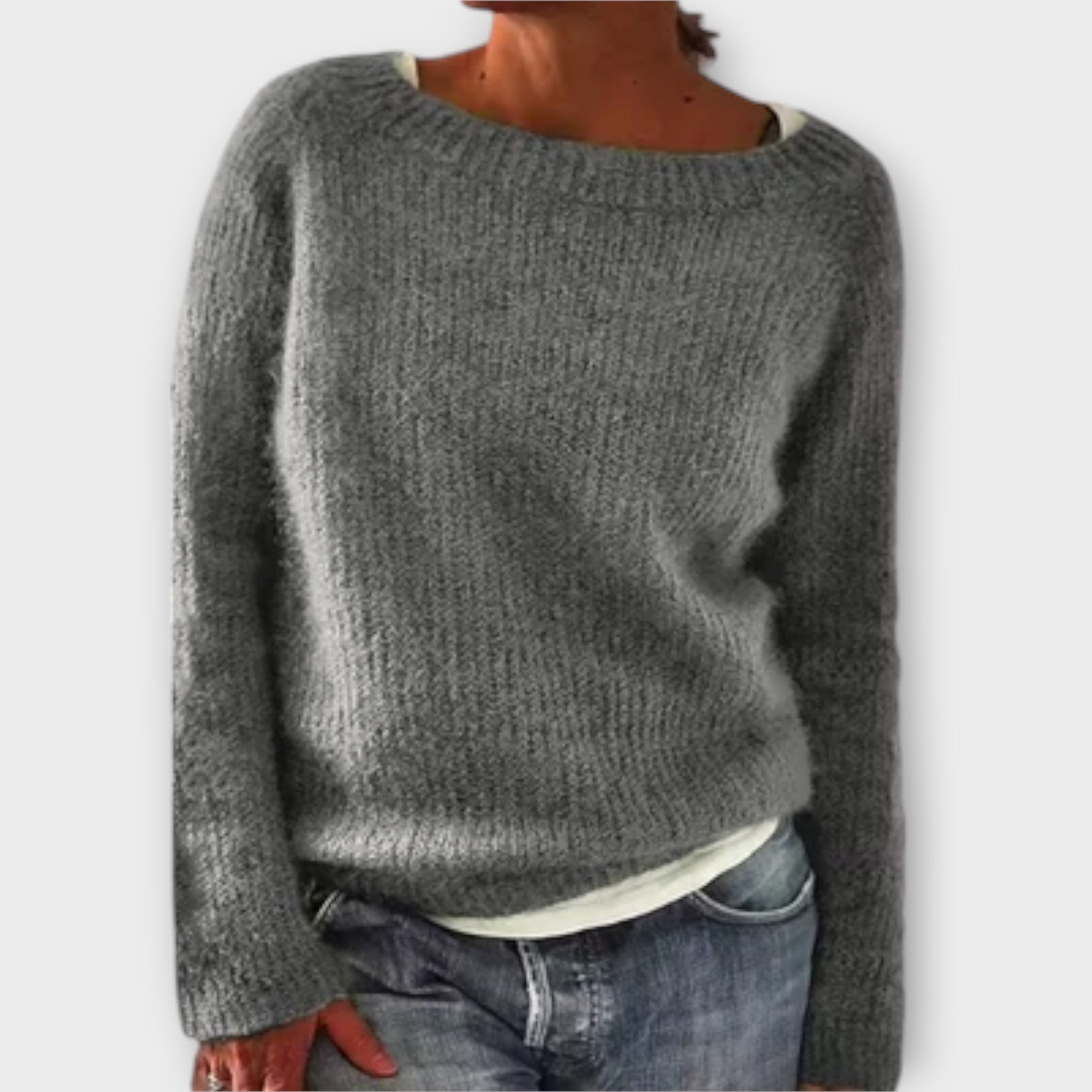 Iva | Einfacher Strickpullover