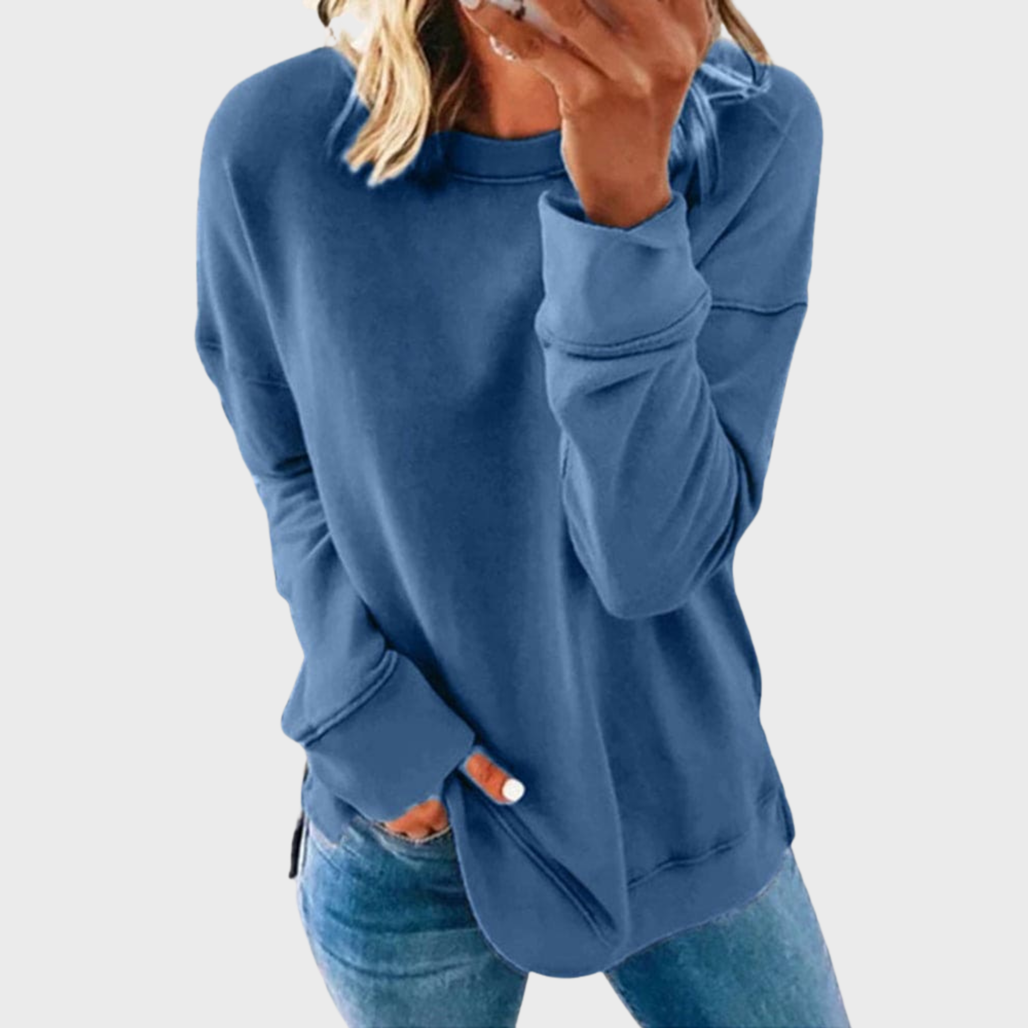 Elizabeta | Leichter Stil mit einem einfarbigen Pullover