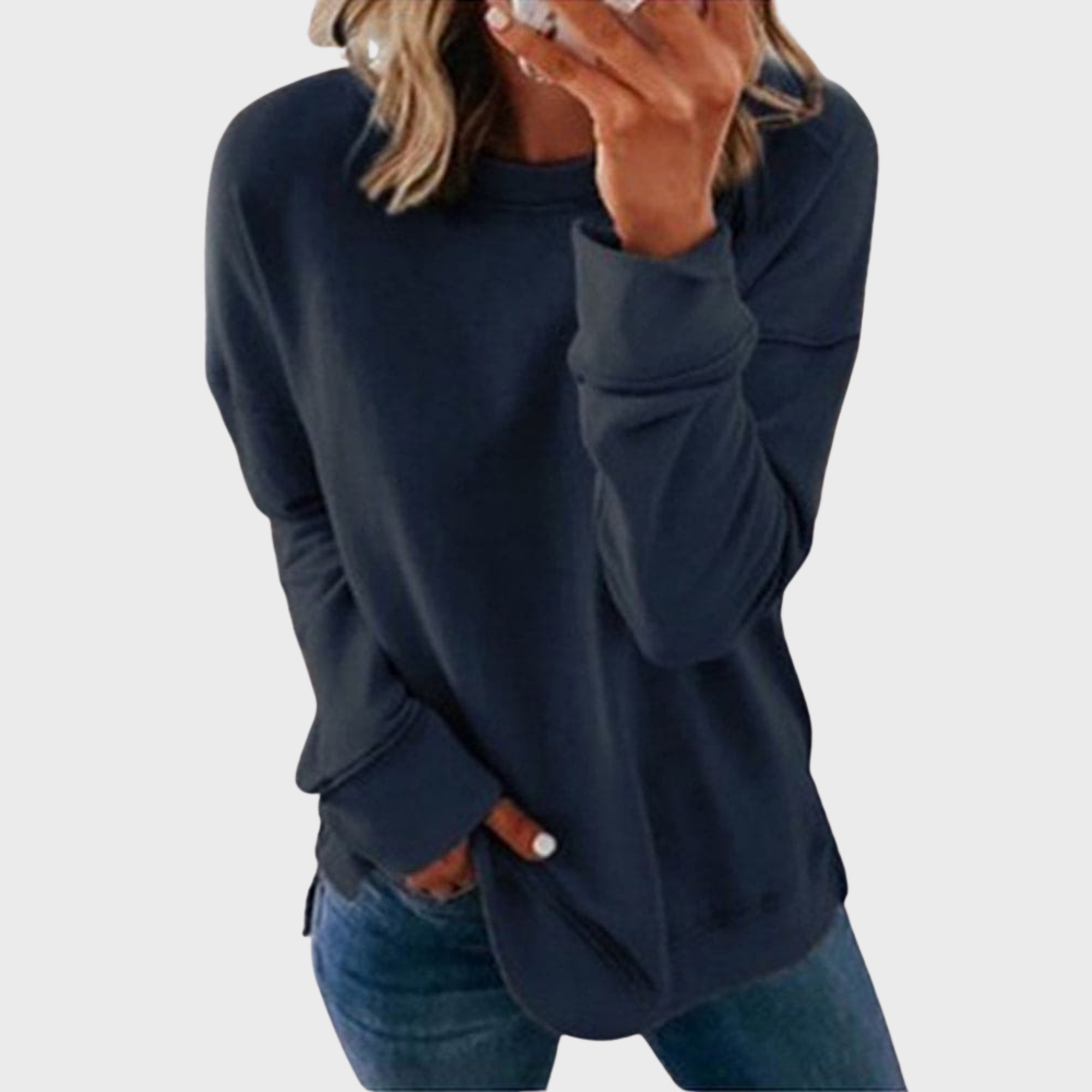 Elizabeta | Leichter Stil mit einem einfarbigen Pullover