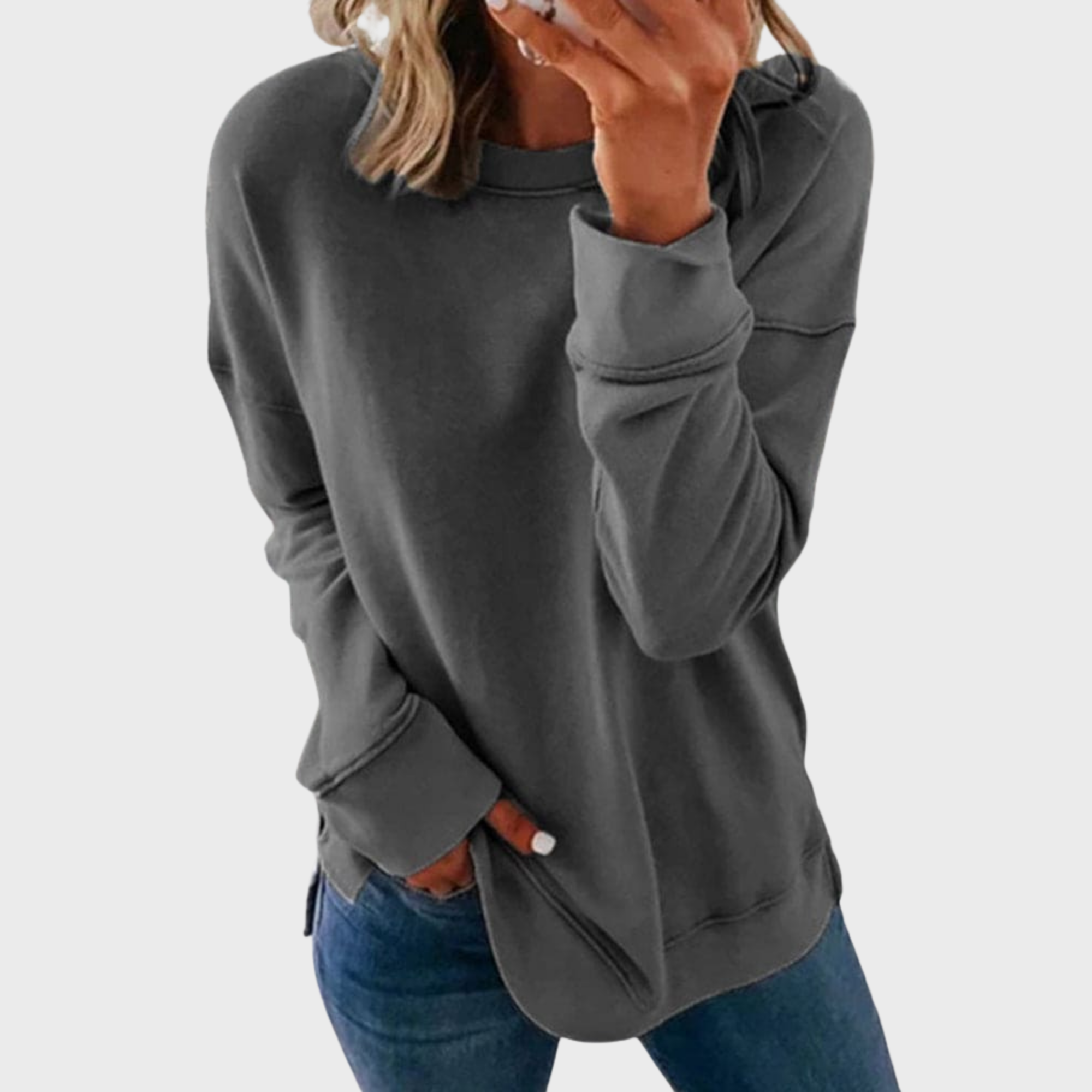 Elizabeta | Leichter Stil mit einem einfarbigen Pullover