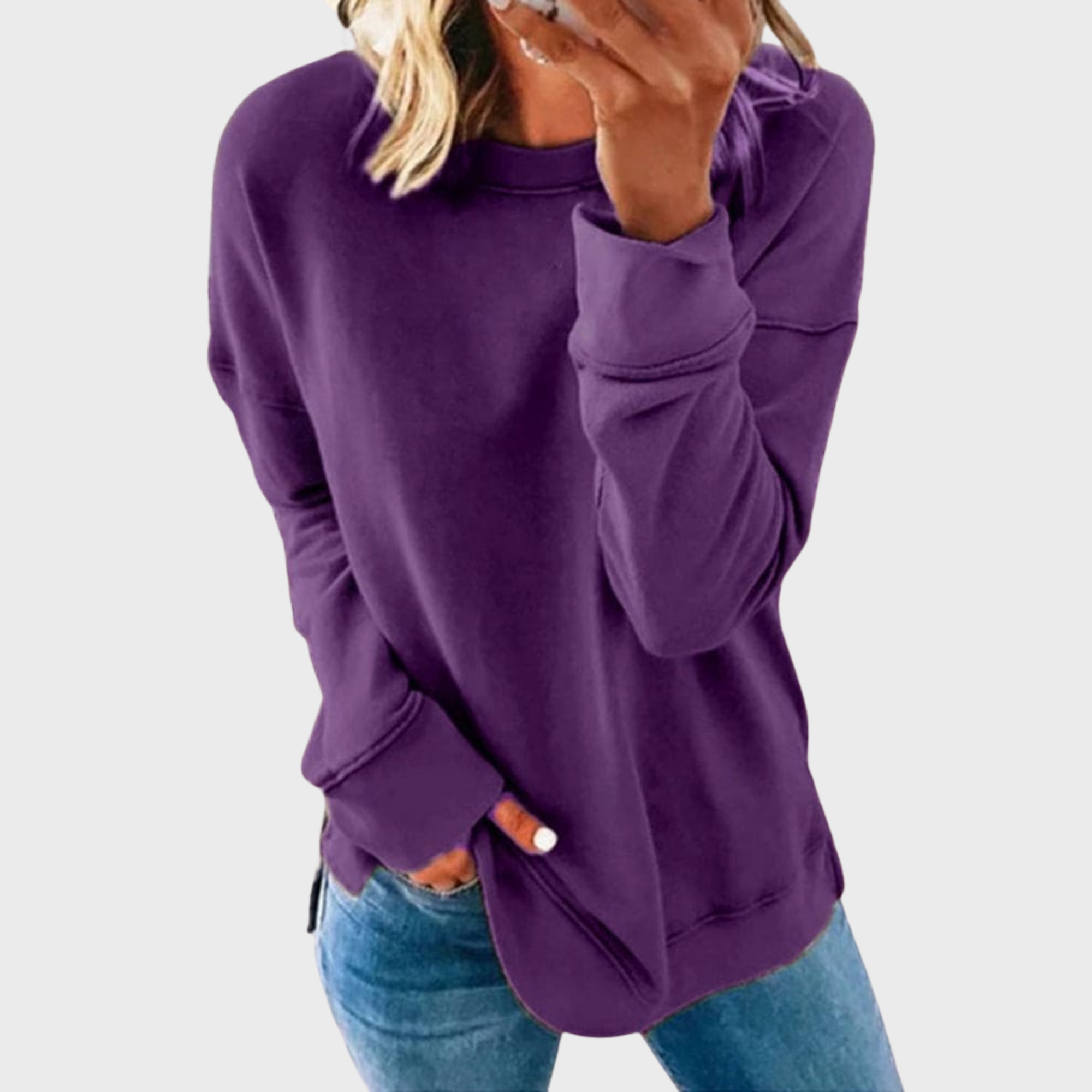 Elizabeta | Leichter Stil mit einem einfarbigen Pullover
