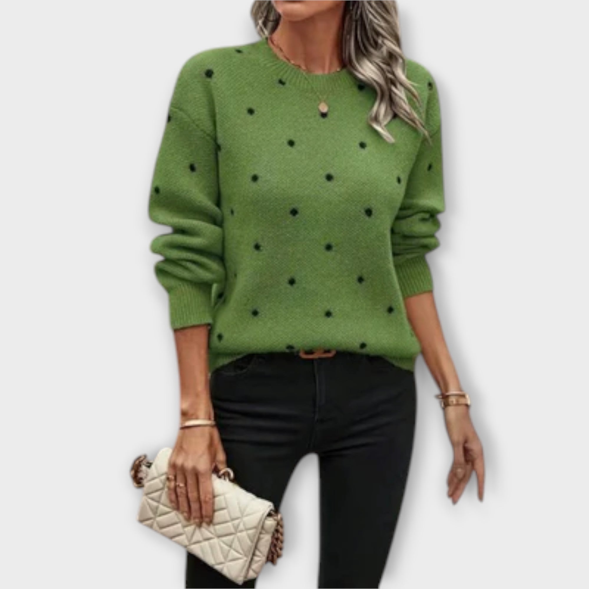 Eva | Leichter Strickpullover mit Punkten