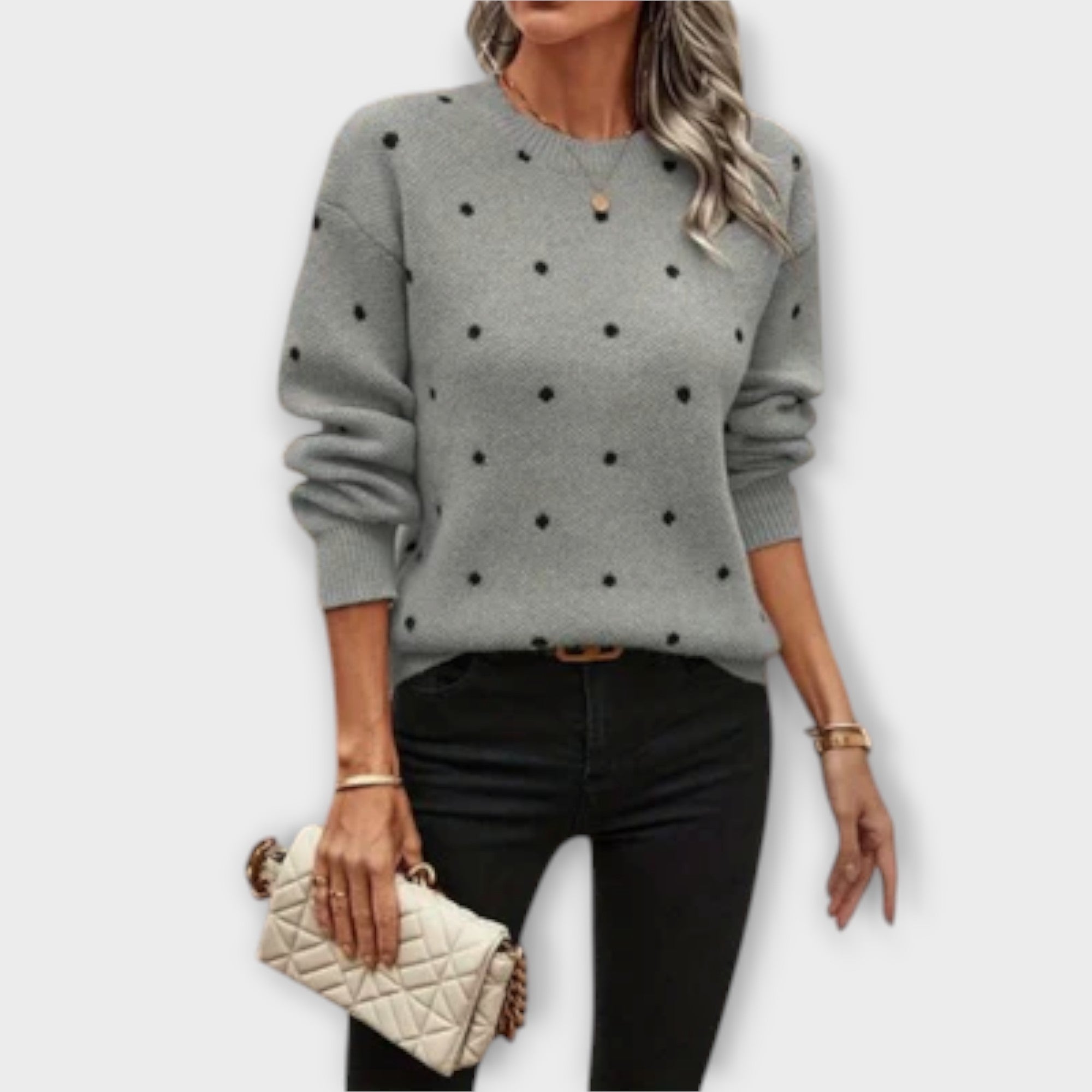 Eva | Leichter Strickpullover mit Punkten