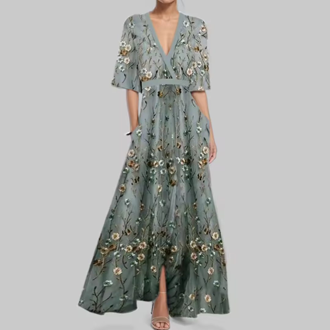 Elise | Elegantes Maxi-Blumenkleid