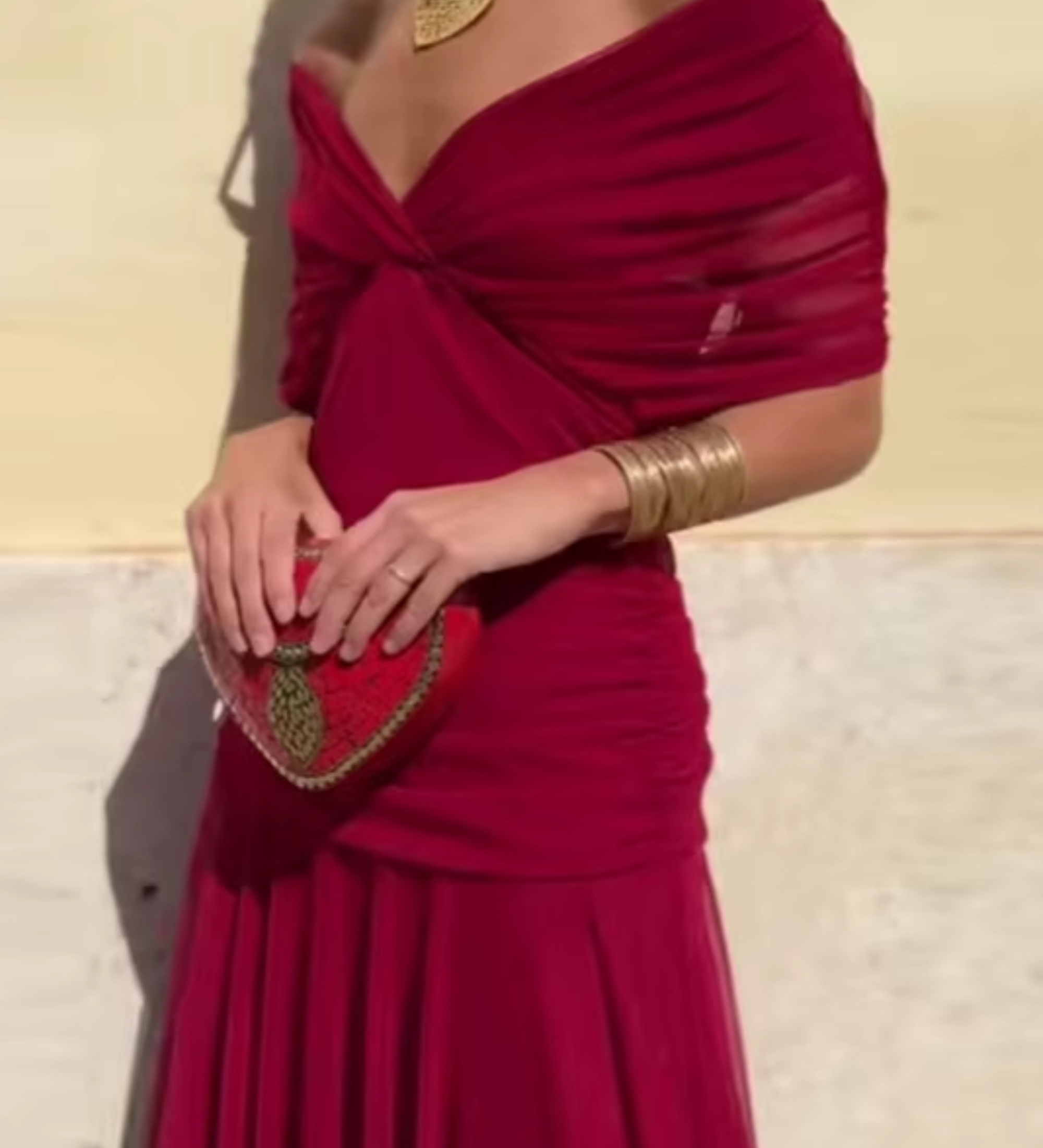 Louise | Elegantes Maxikleid mit V-Ausschnitt