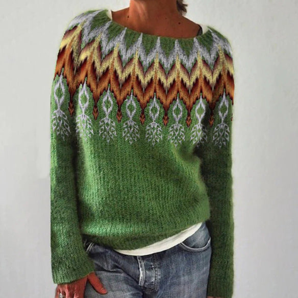 Ema | Strickpullover mit Waldmuster