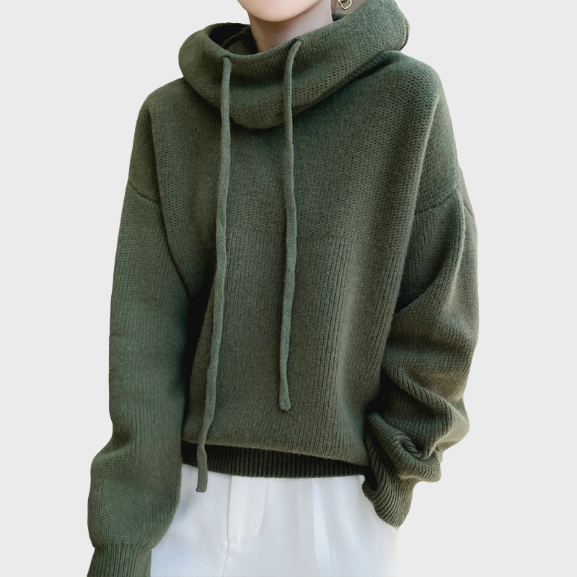 Adéla | Bequemer Strick-Hoodie für lässige Eleganz