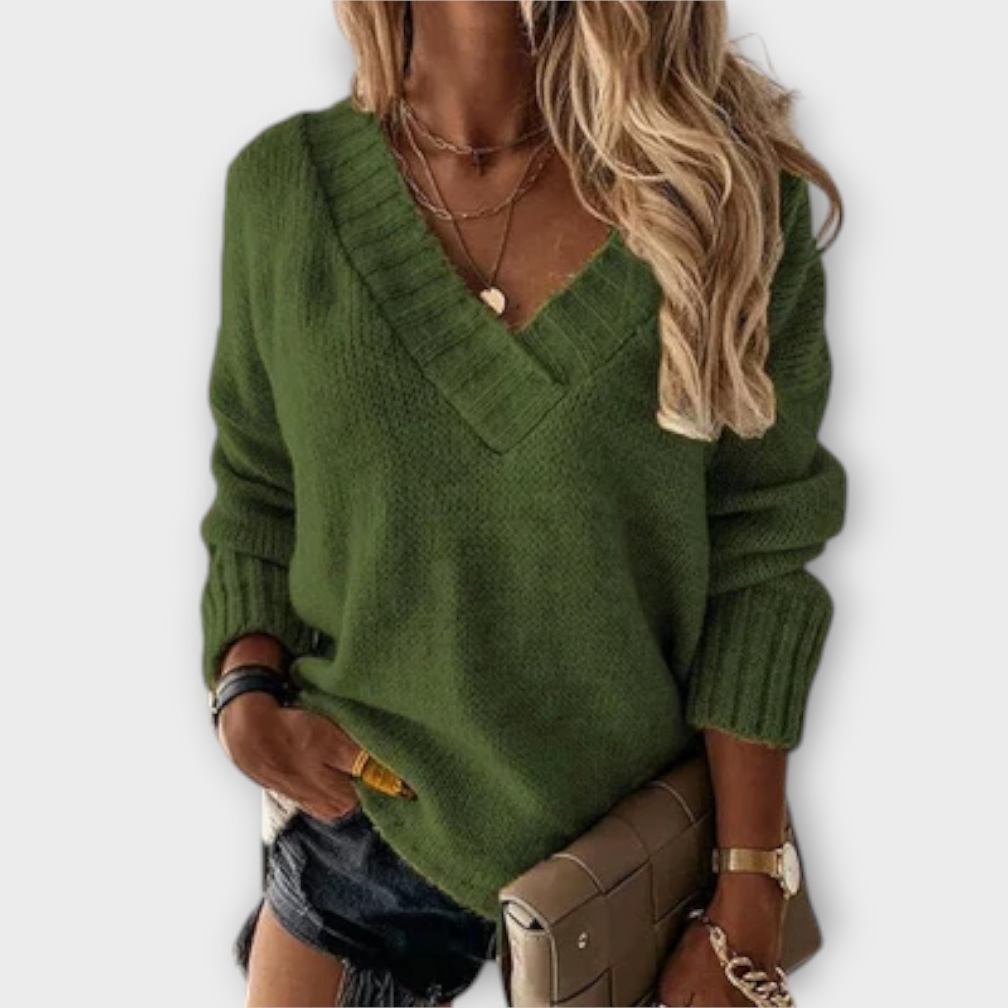 Adéla | Eleganter Pullover mit V-Ausschnitt